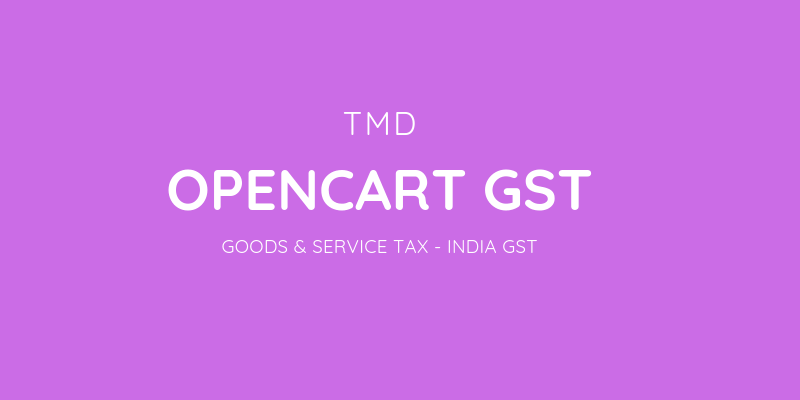 GST tax module for OpenCart  